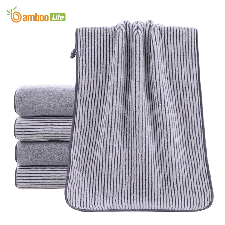Khăn tắm sợi tre kháng khuẩn, siêu thấm hút, mềm mịn