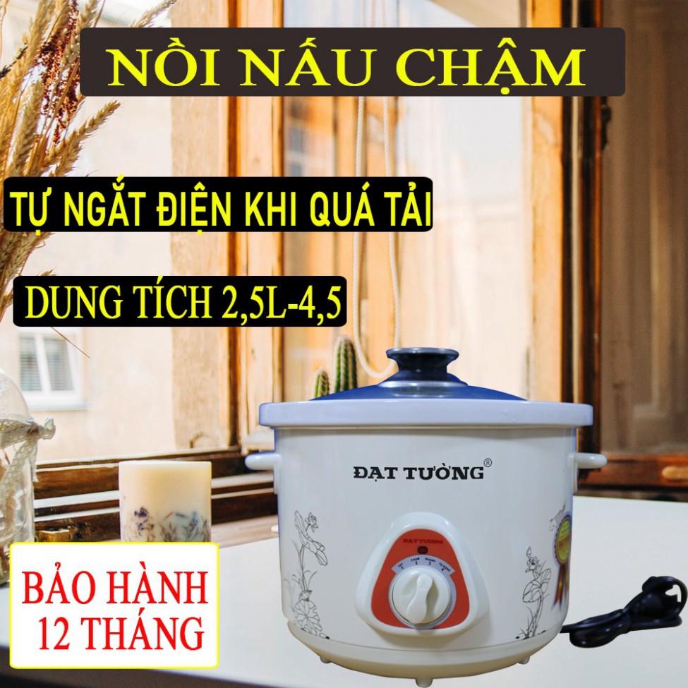 Nồi Nấu Chậm, Nồi Kho Cá Đa Năng, Hầm Gà Nguyên Con, Nồi Nấu Cháo Cao Cấp, Slow Cooker Đạt Tường