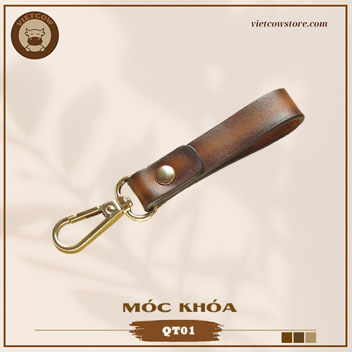 Móc Khóa Da Bò Có Inlogo, Móc Khóa Da Bò Thời Trang_VietCow_QT01