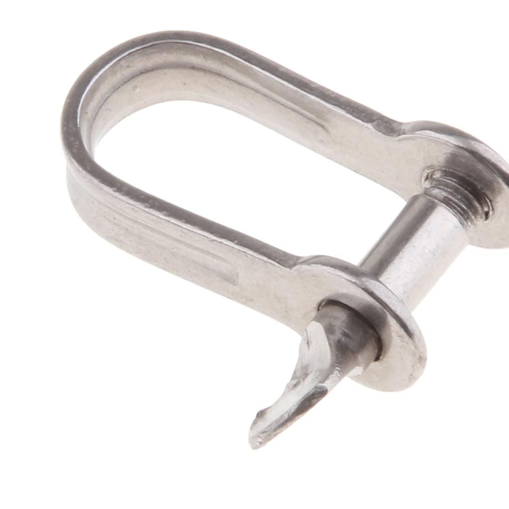 304 Stainless Steel Captive Pin D - shackle Boat / Marine / Shade / Sailing , 4mm