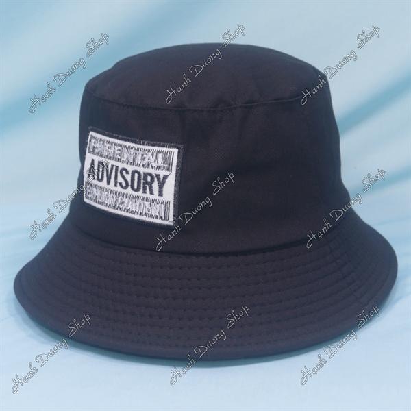 Nón bucket mũ tai bèo Parental Advisor vòng đầu 57-58cm, vành rộng 6cm - Đen