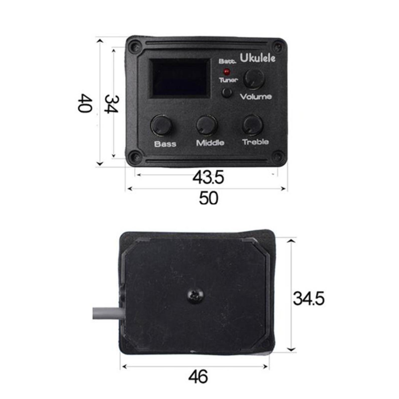 EQ Equalizer Ukulele for 3 Band Replacements Equalizer Tuner Piezo Pickup