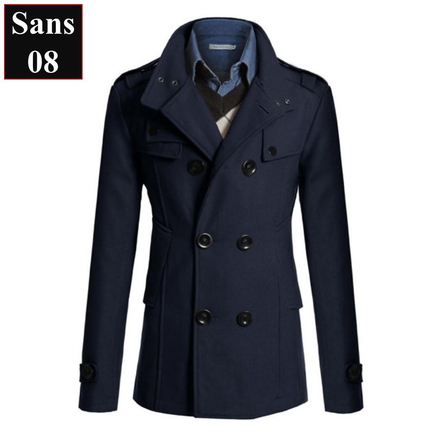 Áo Khoác Dạ Nam Dáng Ngắn Áo Dạ Nam Hàn Quốc Dáng Vừa Sans Shop Sans08