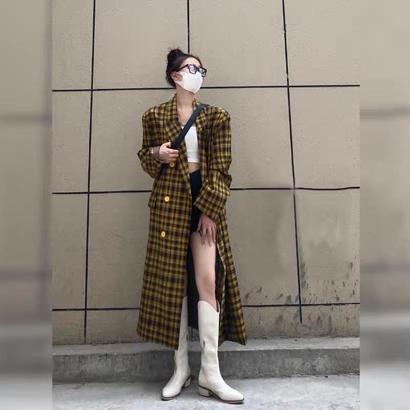 Áo trench coat kẻ caro -M4outfit