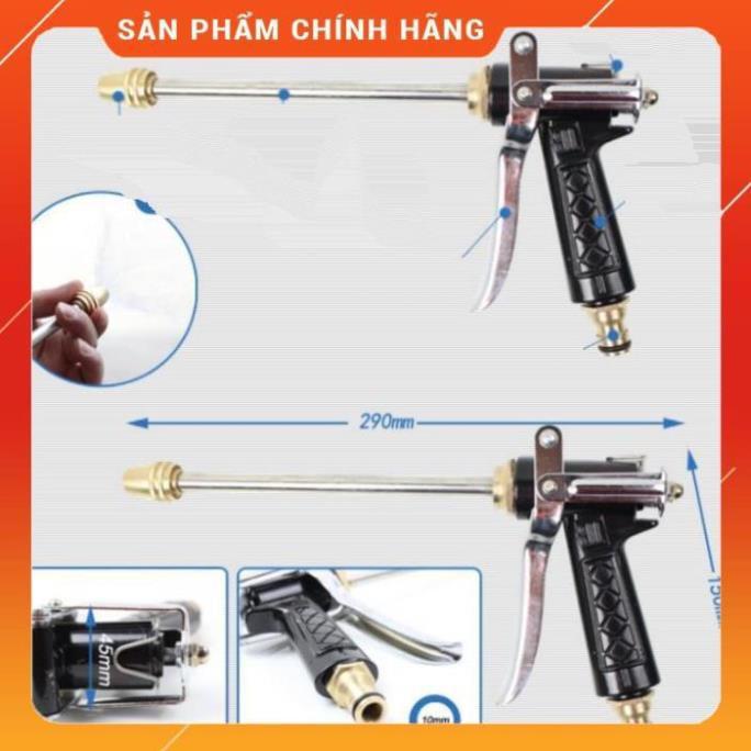 Bộ vòi xịt nước tưới cây đa năng 8 chế độ kèm dây tưới dạng lò xo co dãn 318814 loại 10m