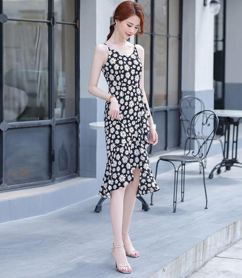 ĐẦM HOA CÚC ĐUÔI CÁ HAI DÂY