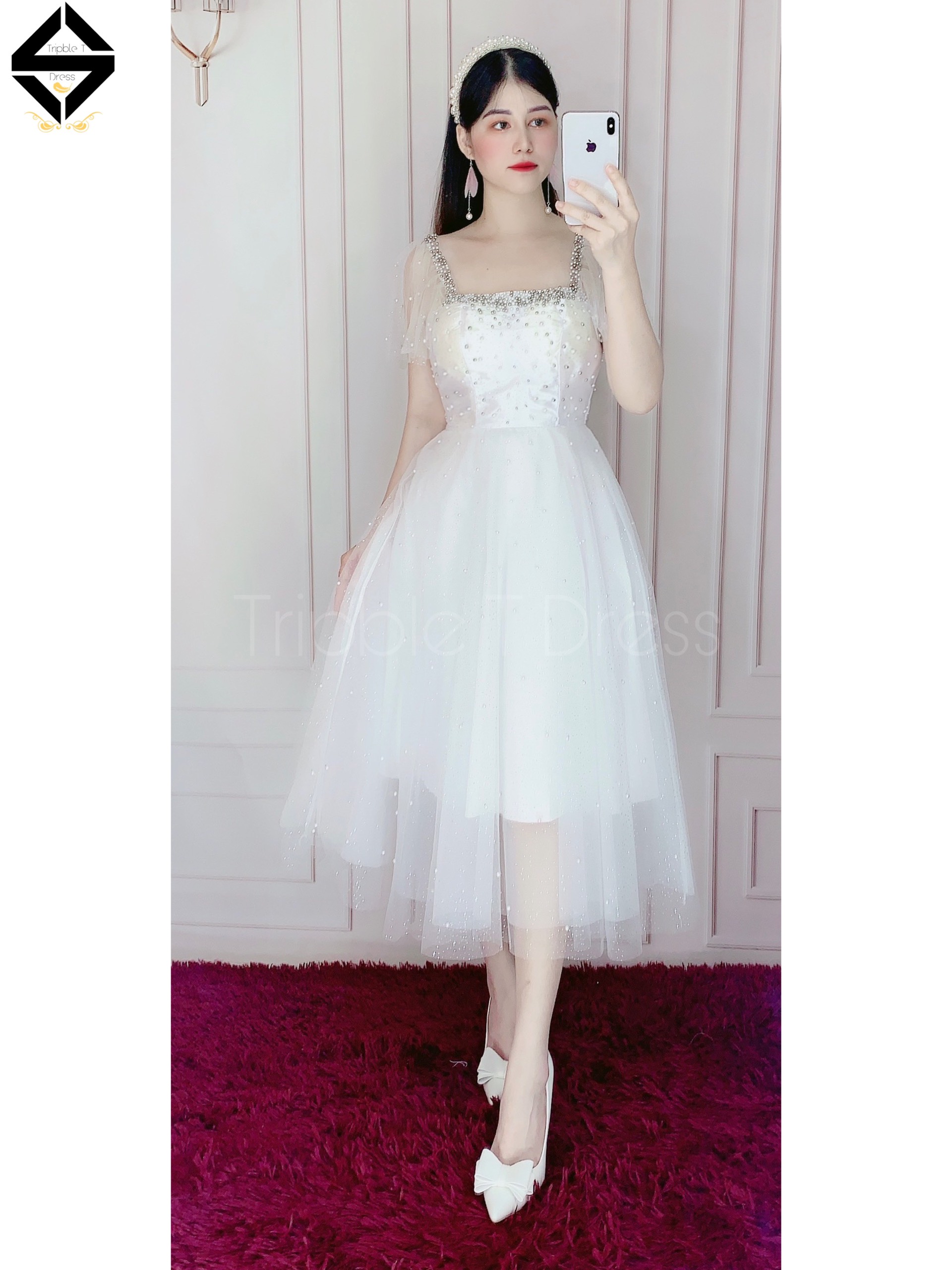 Đầm xoè dự tiệc công chúa sang trọng TRIPBLE T DRESS - Size S/M/L - MS60V