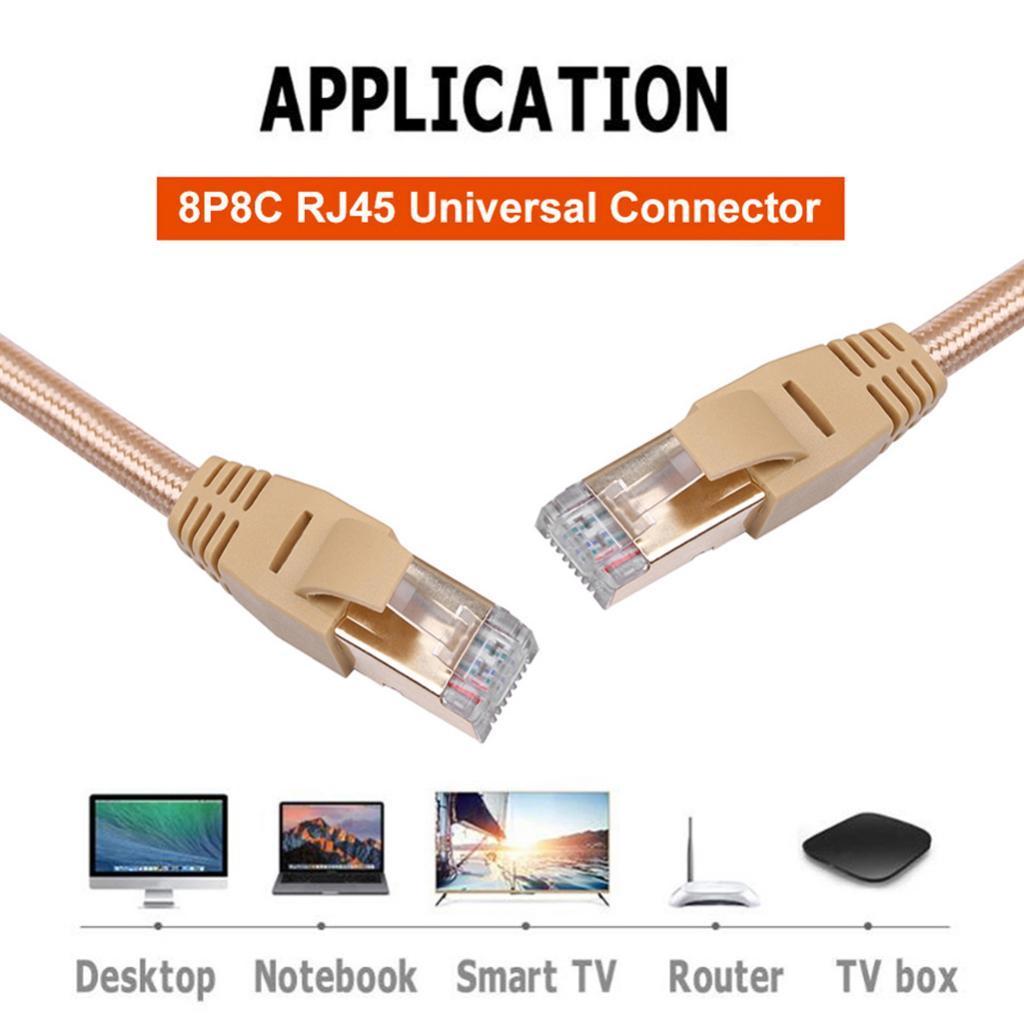 Cat7 Ethernet Cable Lan Network RJ45 Patch Cable Cord Laptop 10Gbps