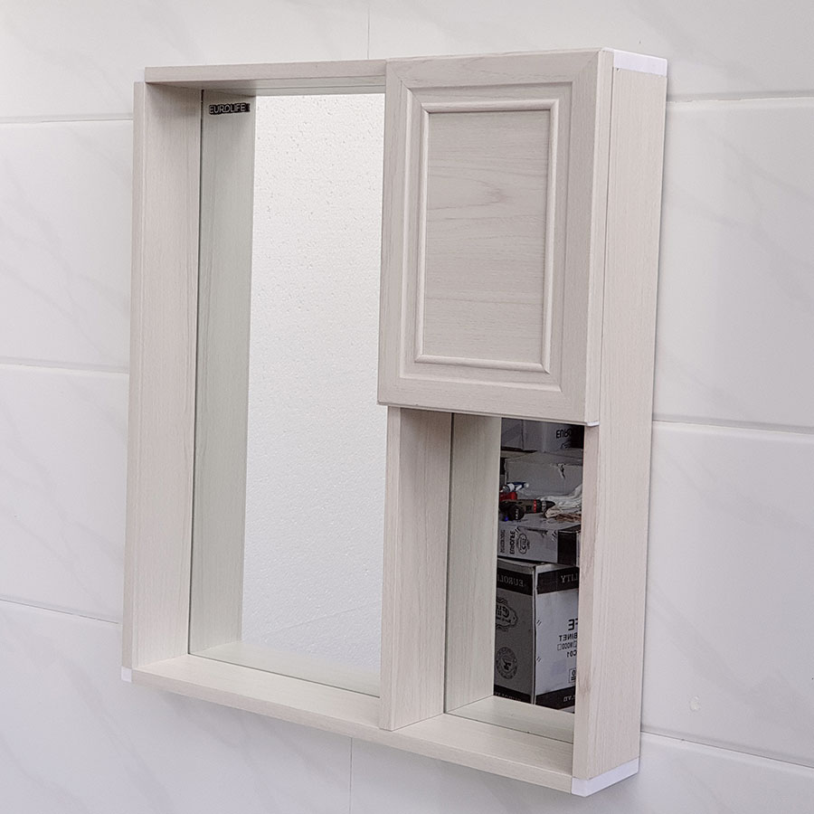 Bộ tủ Lavabo nhựa và carbon chịu nước Eurolife BLV-NC01 kháng nước chống ẩm chống bám bẩn, tạo khuẩn (Trắng)