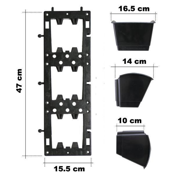 Combo 10 bộ chậu tường đứng trồng cây