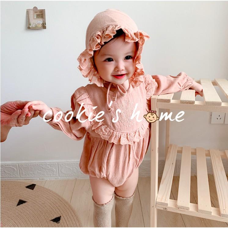 Set áo kèm mũ tiểu thư cực xinh chất vải cotton thoáng mát cho bé gái chụp hình đi chơi tiệc sinh nhật thôi nôi