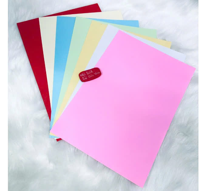 Xấp 10 Tờ Bìa Giấy Cứng A4 Màu Đặc Biệt Định Lượng 160gsm Dùng Làm Thủ Công Handmade,Giấy A4 Bìa Tài Liệu Sách Vở