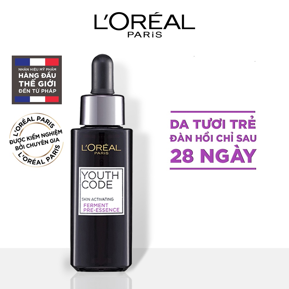 Bộ sản phẩm L'Oreal Paris Hoạt chất trẻ hóa da,Mặt nạ dưỡng da ẩm mượt căng mọng (Y.C 30ml, Mask x3,  Y.C 7.5ml)