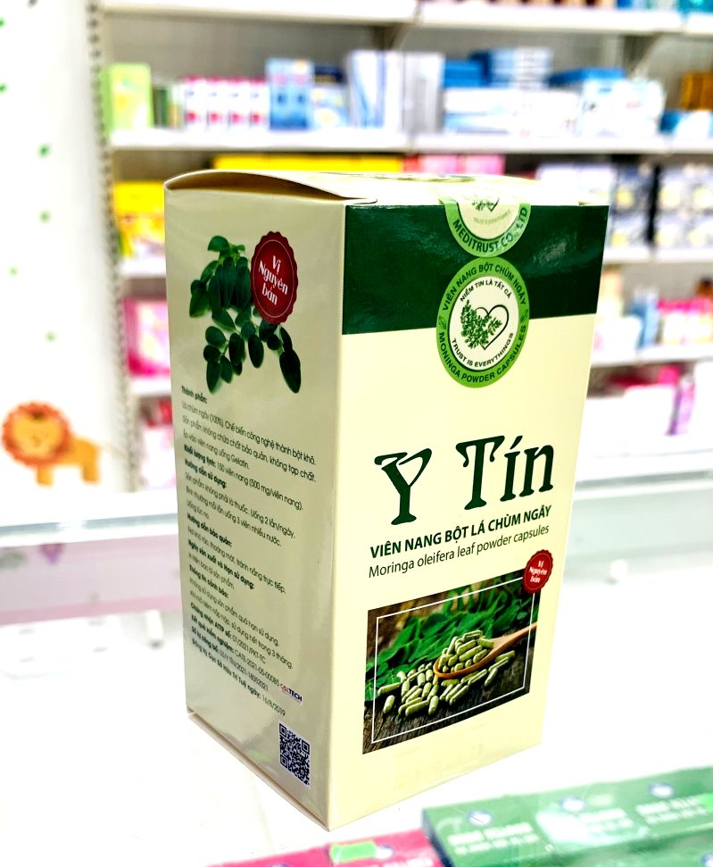 Bột Lá Chùm Ngây Viên Nang Vị Nguyên Bản Y Tín (150 viên) - Hàng Chính Hãng