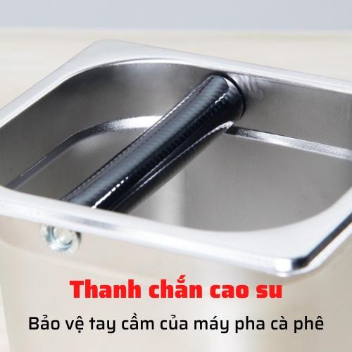 Hộp đập bã cà phê inox cao cấp 10-15cm khay đập bã cafe espresso tiện lợi sạch sẽ chuyên nghiệp