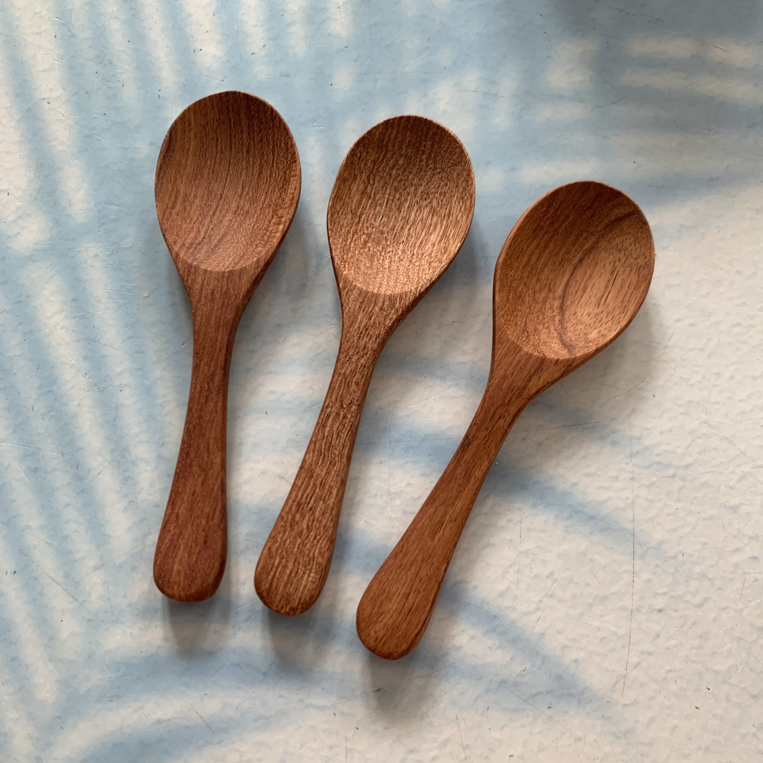 Thìa gỗ Gõ đỏ cán ngắn pha trà và cà phê 12x3.5cm