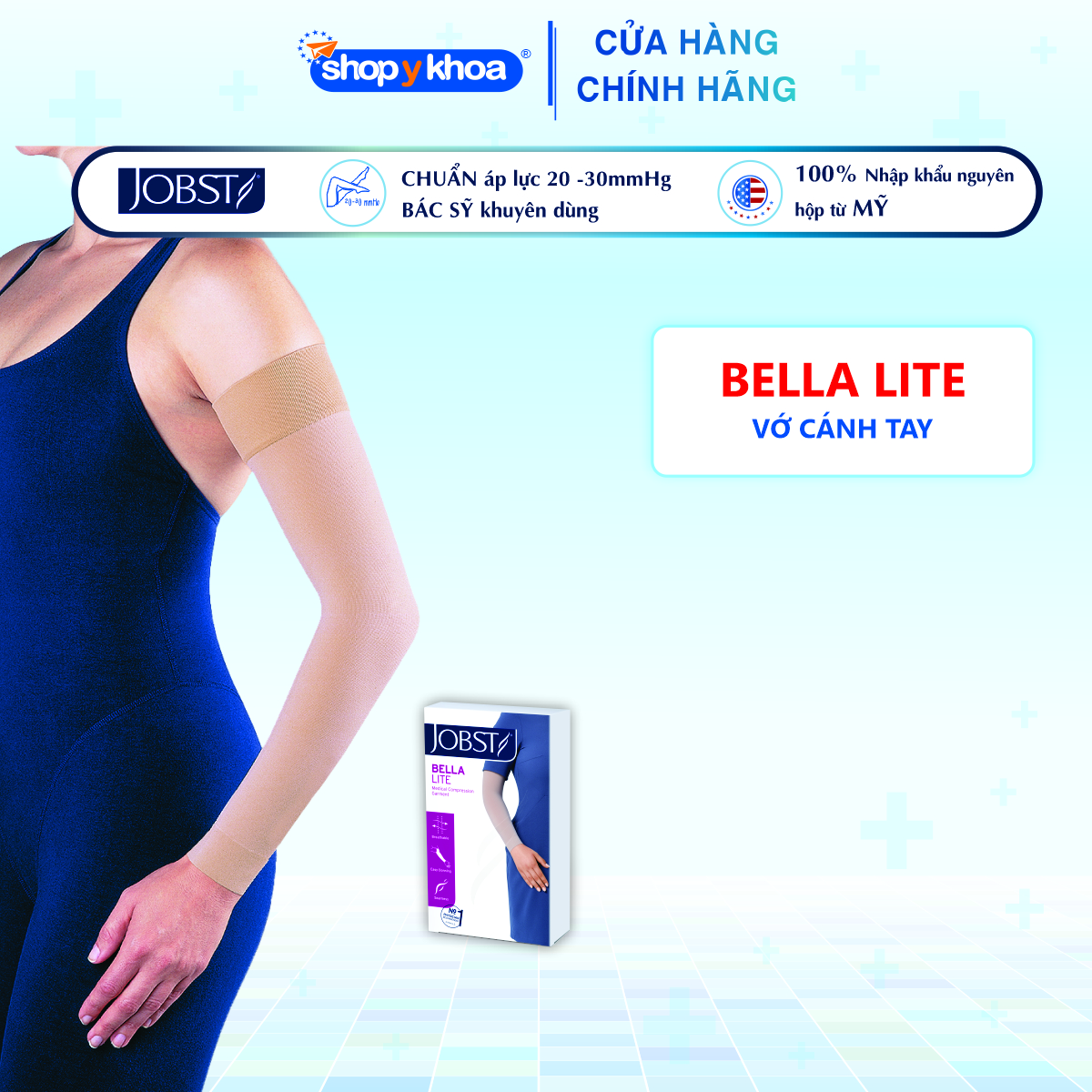 Vớ cánh tay JOBST Bella Lite hỗ trợ điều trị phù bạch huyết