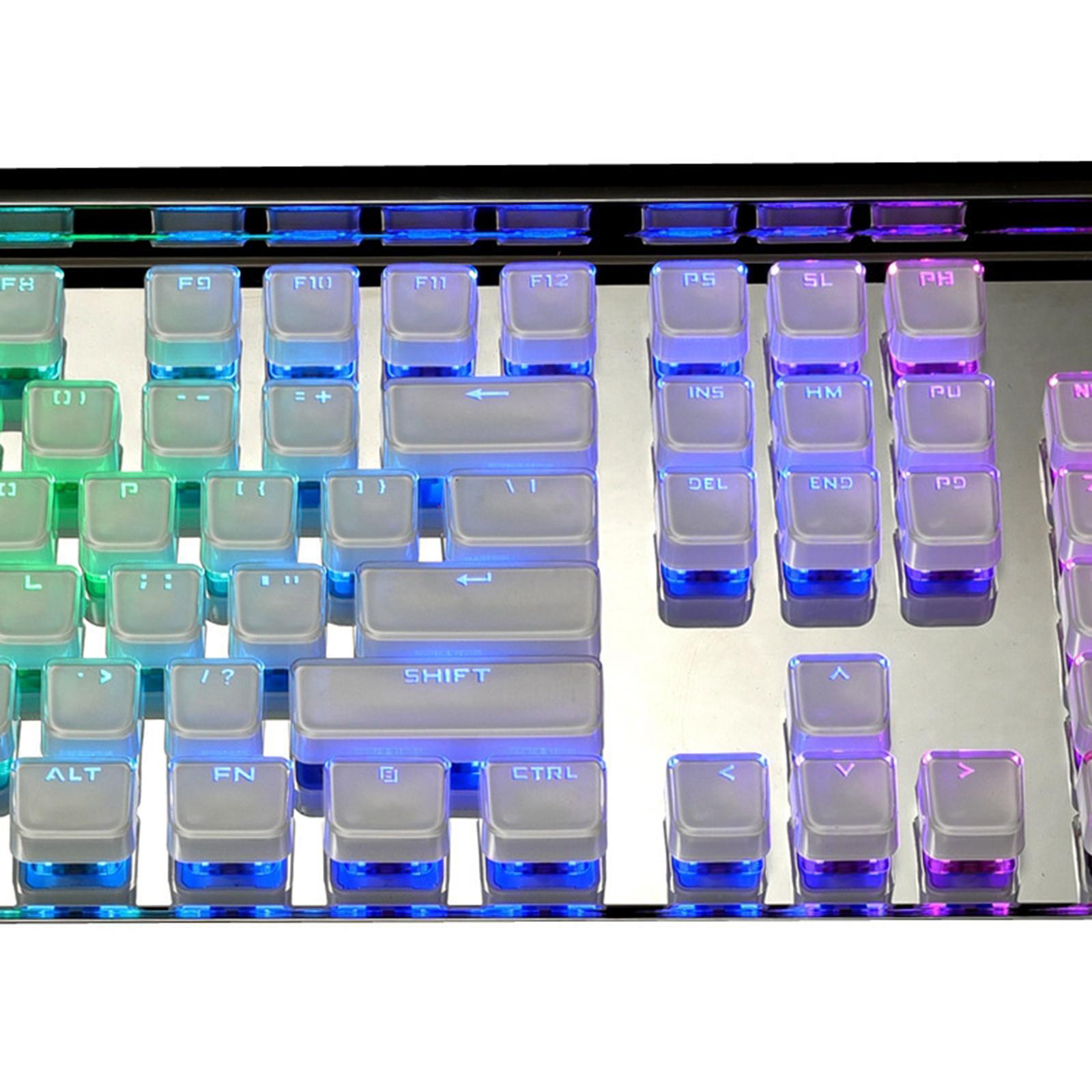 Pudding Keycaps for Mechanical Keyboards Full 108 Key Set  white