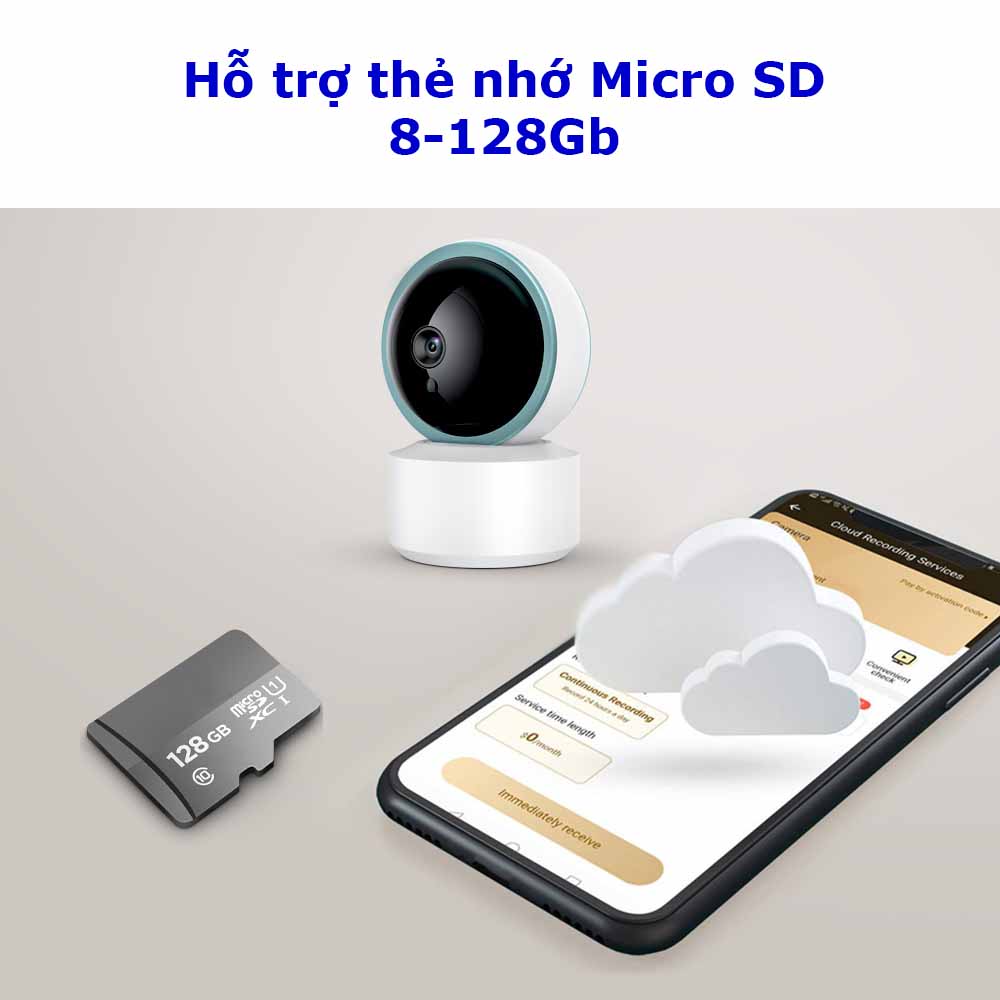 Camera dùng app (Smart Life) kết hợp bộ điều khiển cửa cuốn