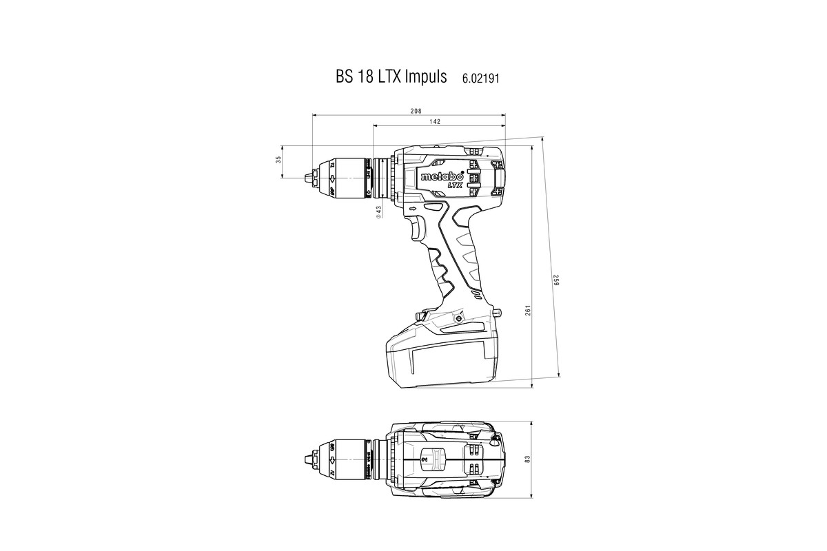 Máy Khoan Bắt Vít Không Dây Metabo BS 18 LTX IMPULS SET