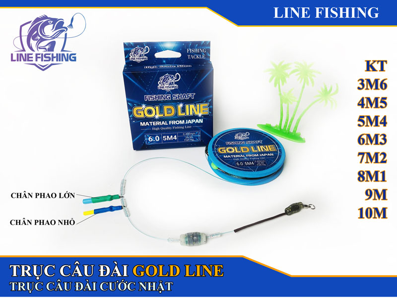 Dây trục câu đài buộc sẵn săn hàng GOLD LINE Cước Nhật Xịn