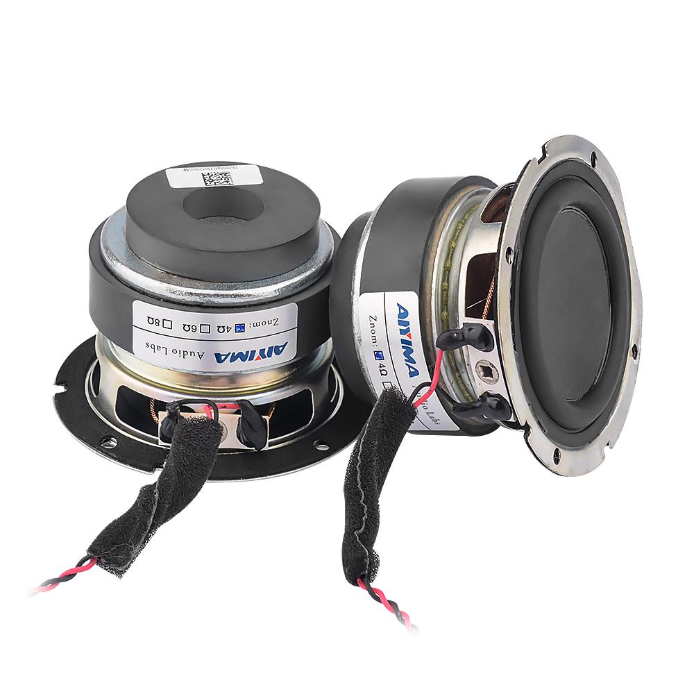 Aiyima 2pcs loa bass tầm trung 3 inch 4 ohm 15W loa loa âm thanh âm thanh loa âm thanh nhà hát tại nhà Color: 8 Ohm Speaker