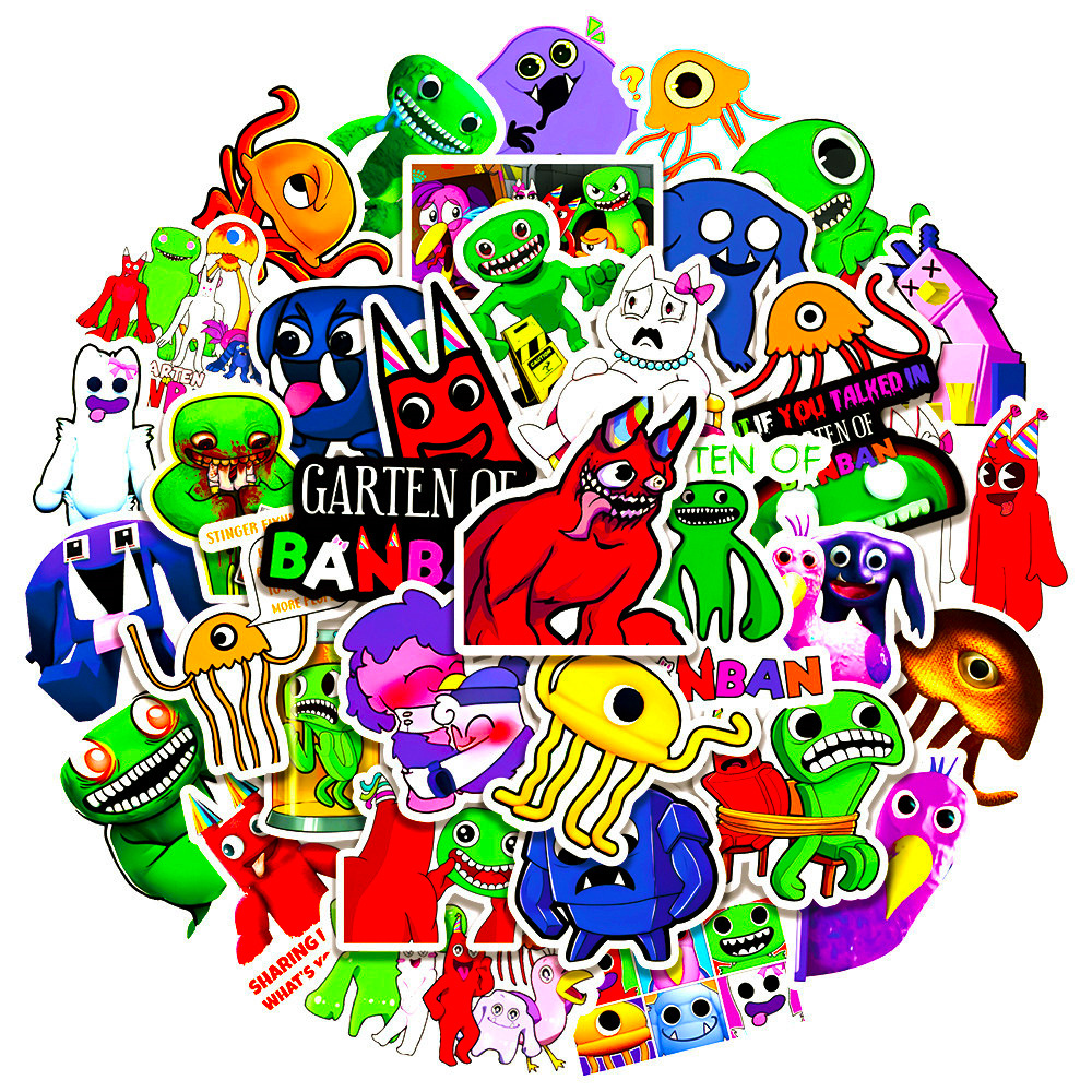 Sticker Garten of banban Horor 30-60 ảnh ép lụa khác nhau / hình dán banban Game