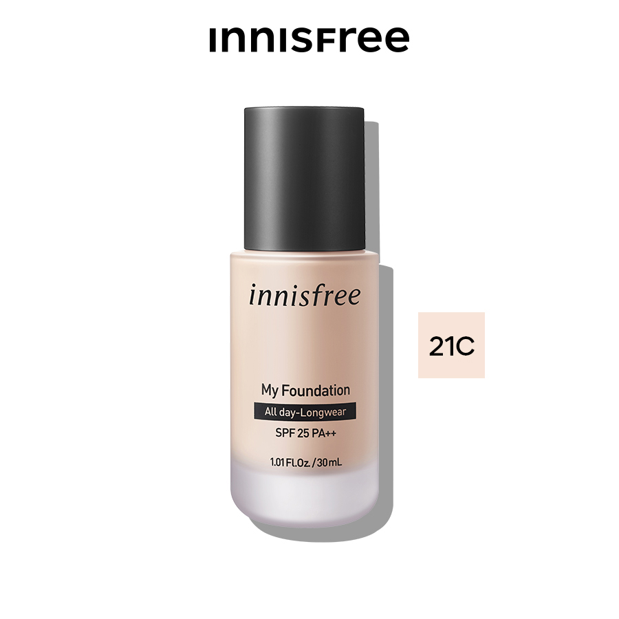 Kem nền trang điểm lâu trôi innisfree My Foundation All day Longwear SPF25 PA++ 30 mL