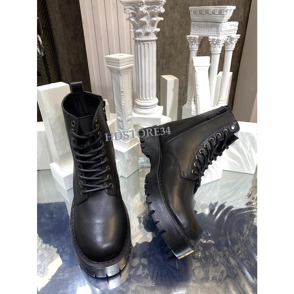 Giày Combat Boots Siêu Chiến Binh Đế Cao Su Đúc Cao 5cm Cực Chiến