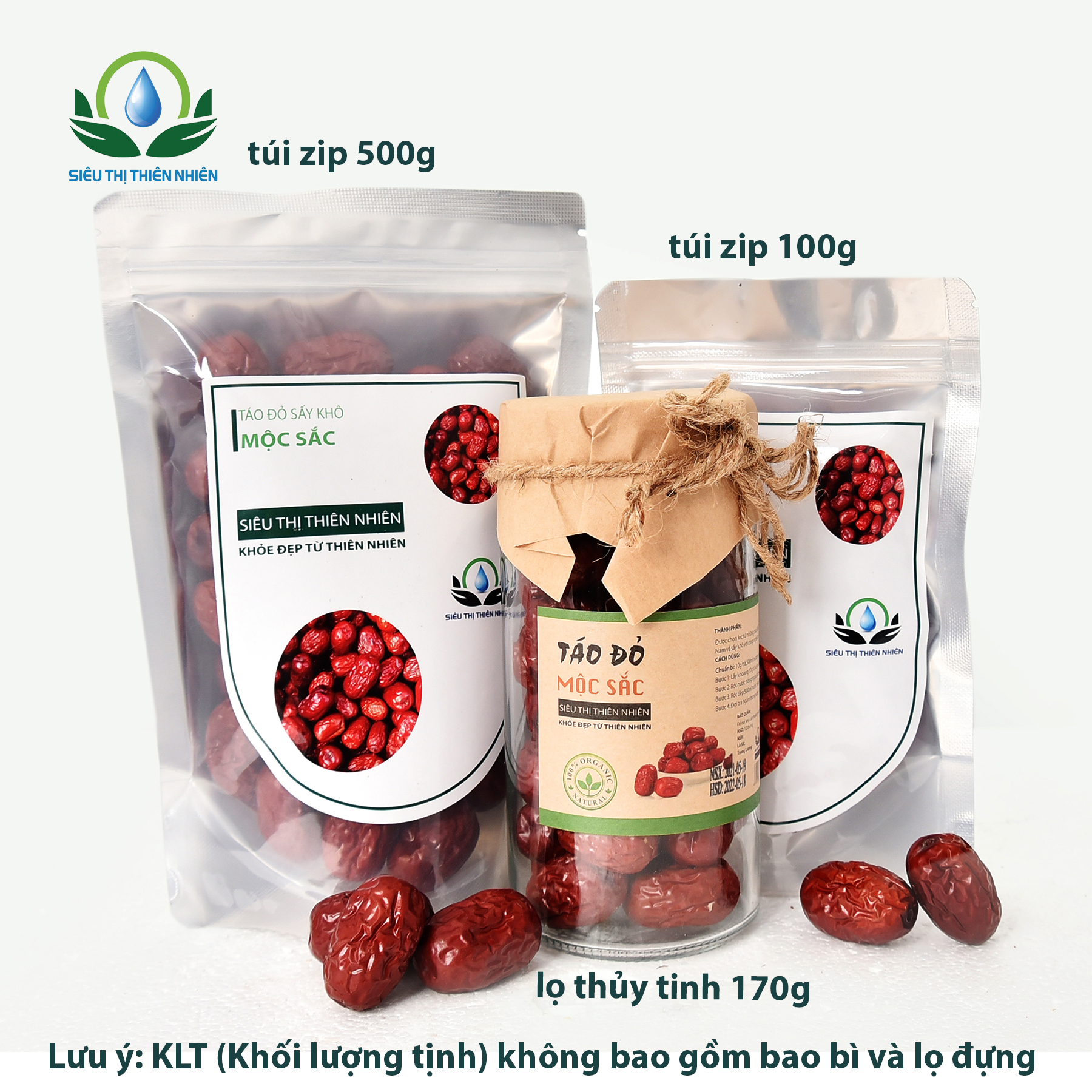 Trà Táo Đỏ Sấy Khô Mộc Sắc Gói 500g