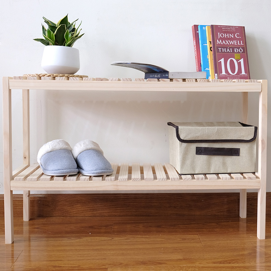 Kệ Giày Dép - Kệ Đa Năng Gỗ 2 Tầng Size M Bench 2FM Nội Thất Kiểu Hàn BEYOURs - Gỗ Tự Nhiên