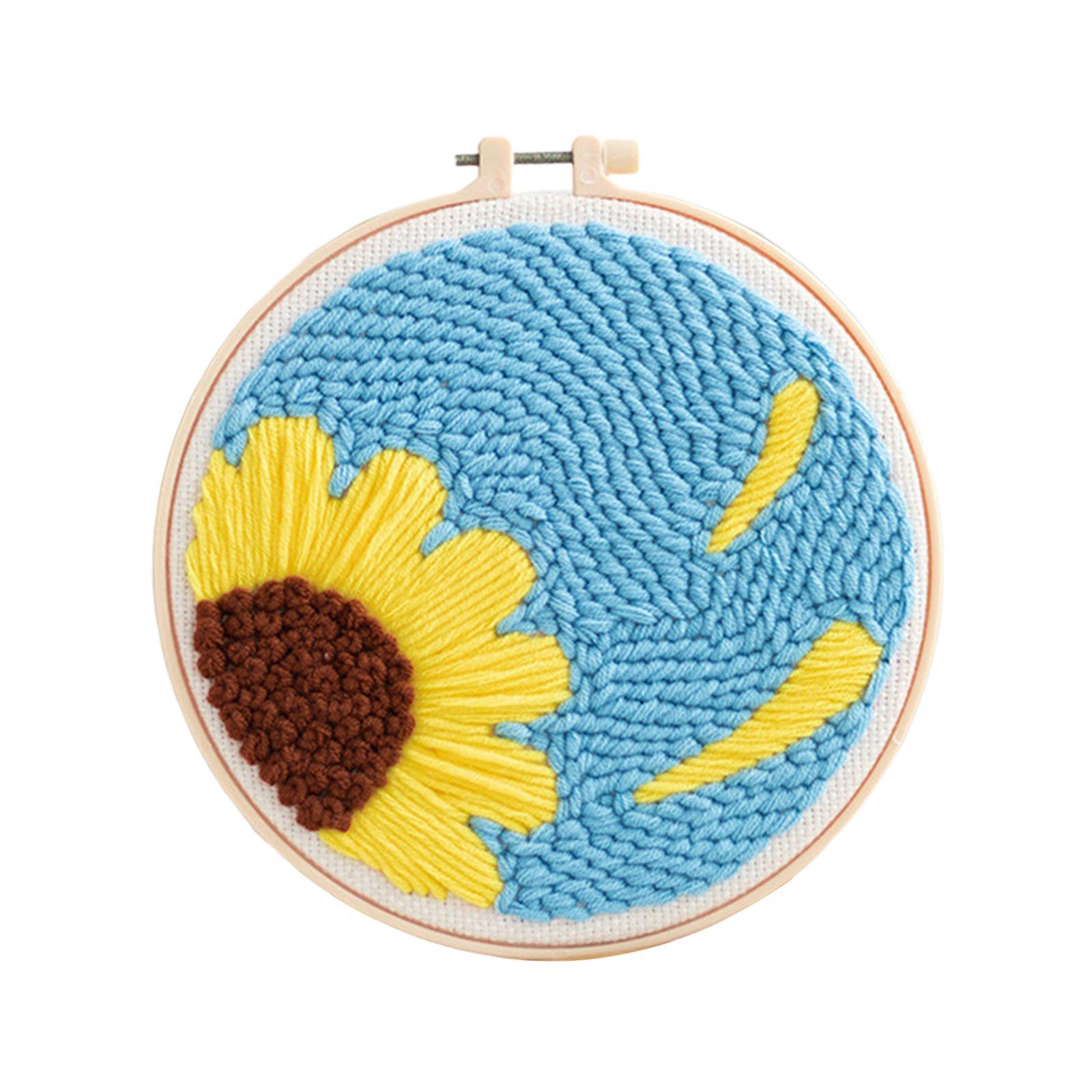 Sewing DIY Beginner Adults Kids Latch Hook Kit Flower