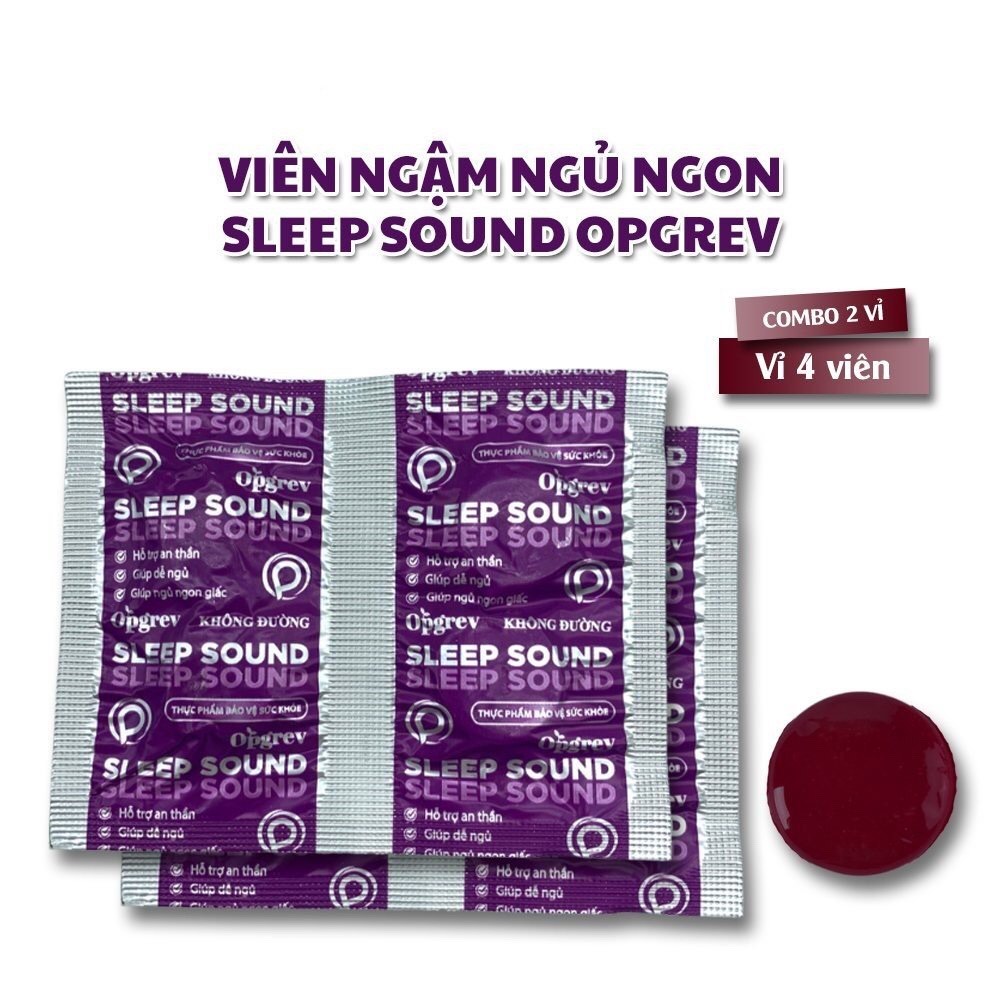 Viên ngậm Sleep Sound Opgrev hỗ trợ mất ngủ, giúp ngủ ngon giấc - 8 Viên