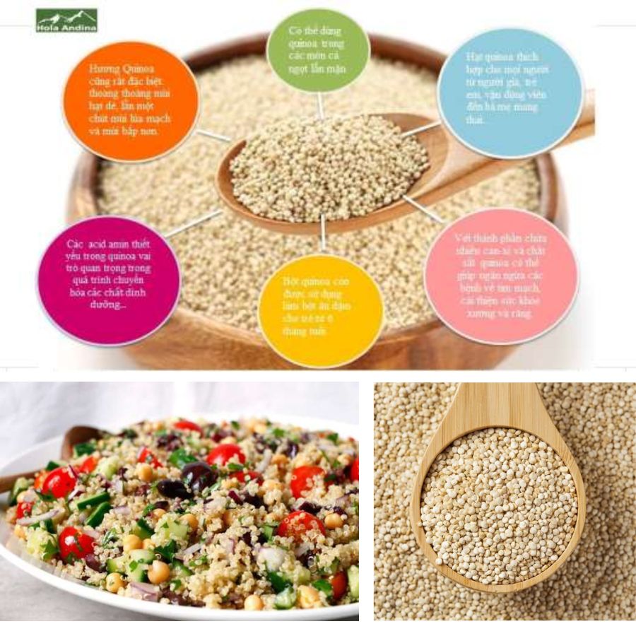 Hạt Diêm Mạch Hữu Cơ Úc Absolute Organic (Quinoa seed Túi 1kg)