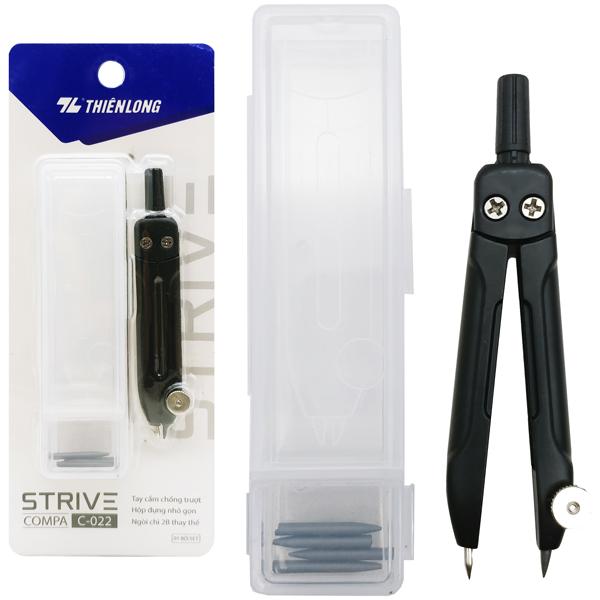 Compa Strive - Thiên Long C-022 - Màu Đen