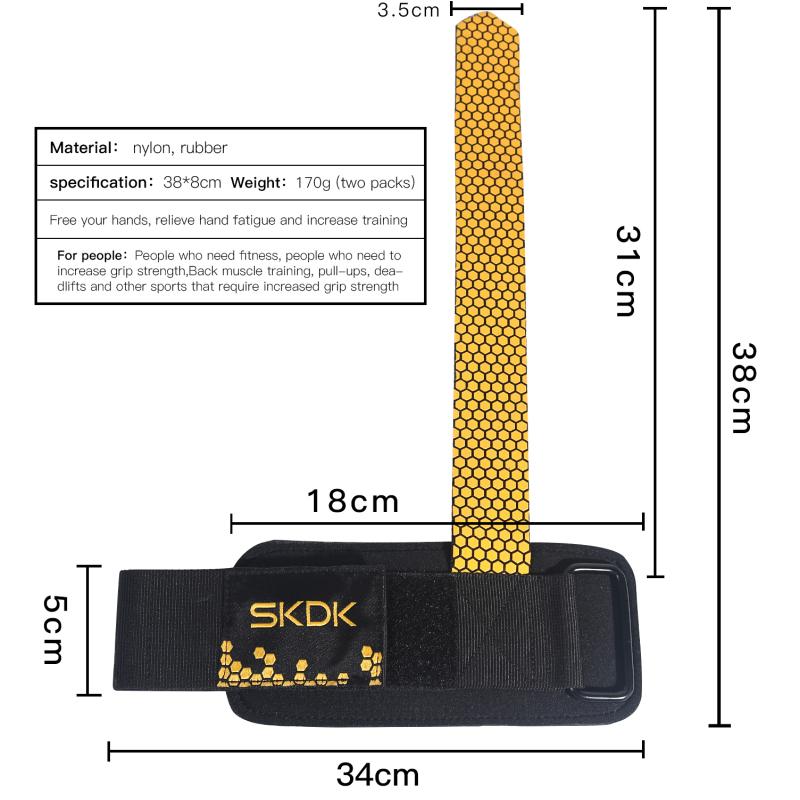 Nâng dây đeo cổ tay củng cố thể hình sức mạnh sức mạnh đào tạo sức mạnh tập thể dục tạ tạ. Color: Gray
