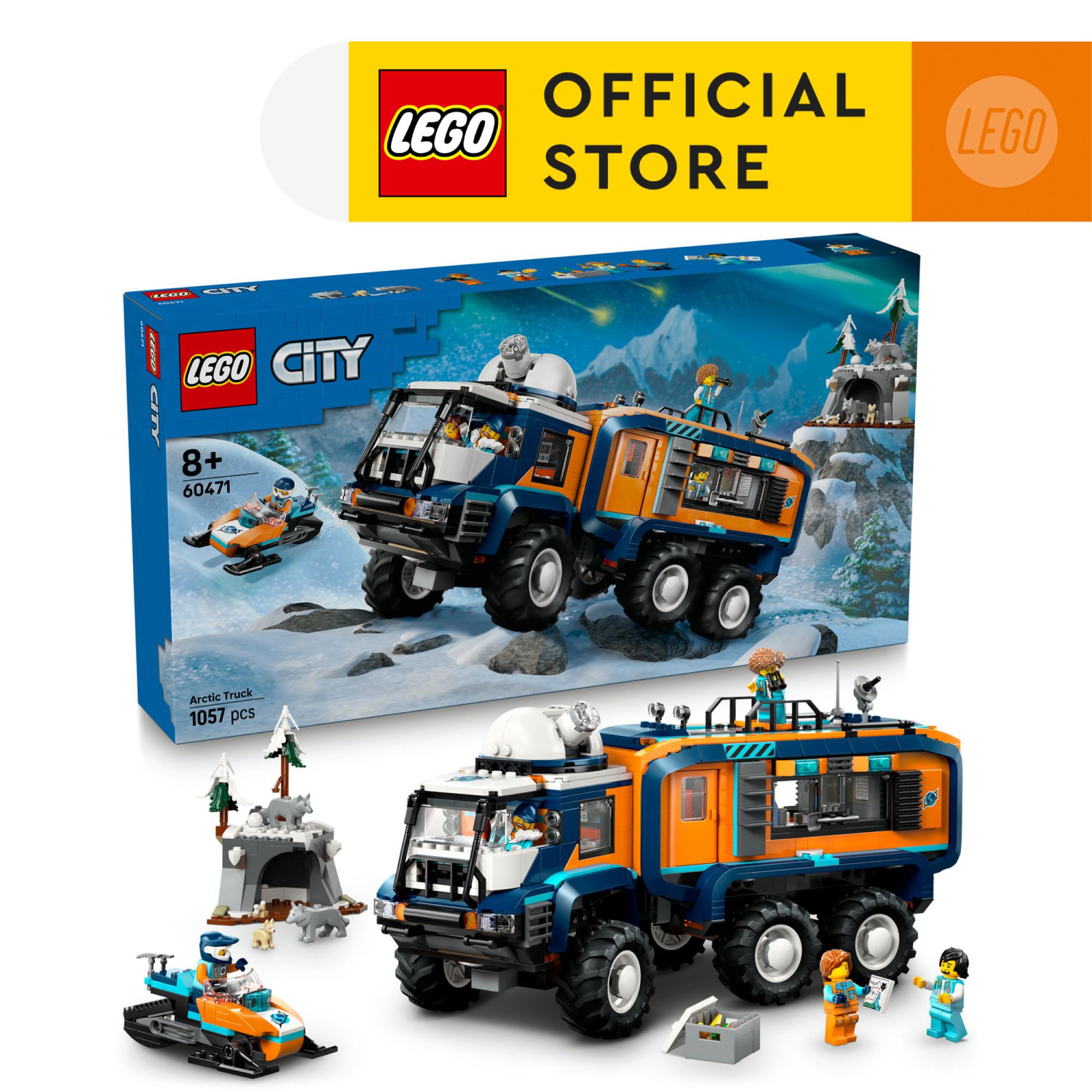 LEGO CITY 60471 Đồ Chơi Lắp Ráp Xe Thí Nghiệm Khám Phá Bắc Cực (1064 chi tiết)