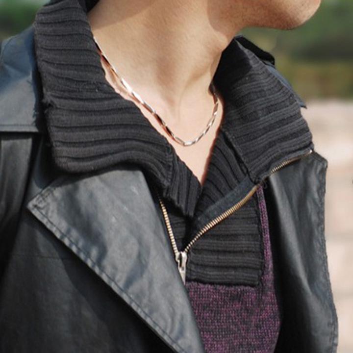 Dây chuyền nam titan cao cấp sang trọng inox thép không gỉ hỏa tiển trơn trangsucpt cỡ 4mm PTDCNA14