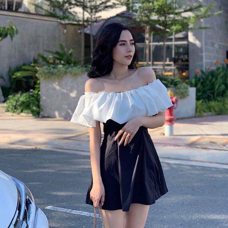 Sales FreeShip Đầm nữ đi tiệc màu đen đầm trễ vai nữ bèo tầng có mút váy ôm nữ tôn dáng váy ôm body nữ đi tiệc váy trễ vai nữ mặc #10 Sales FreeShip Đầm nữ đi tiệc màu đen đầm trễ vai nữ bèo tầng có mút váy ôm nữ tôn dáng váy ôm body nữ đi tiệc váy trễ vai nữ mặc