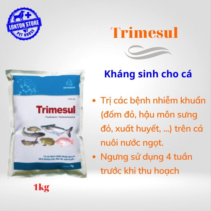 Trimesul - Dùng cho nhiễm khuẩn ở cá lươn ốc ếch gói , gói 1kg