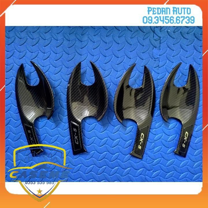 Ốp Tay Hõm Cửa Xe Mazda CX5. CX-5 2018 2019 2020 2021 vân Carbon.
