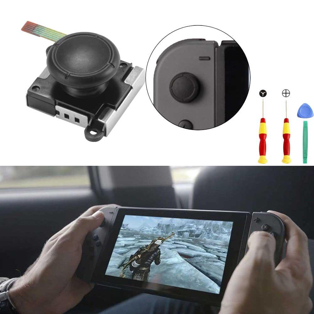 Analog Joystick Control Sensor Thumb Button Game Rocker for Nintendo Switch NS Joy-con Video Game Console + 4 in 1 Cross Tri-Wing Screwdriver Sets