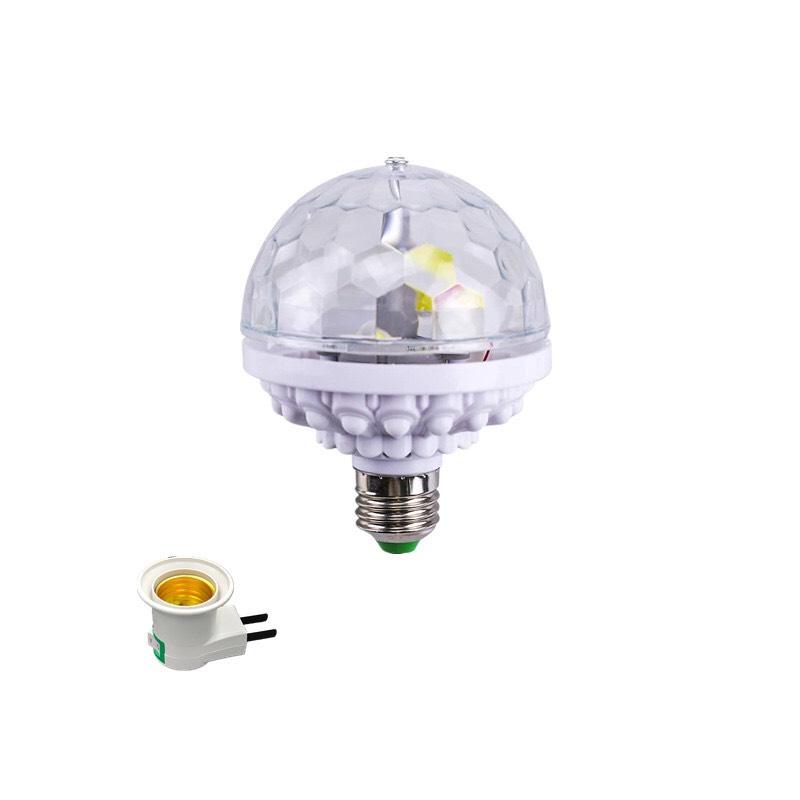 Đèn Led Xoay 7 Màu, Đèn Quẩy Bar Mini Tặng Đuôi Đèn Có Con Tắc - Hàng Loại 1
