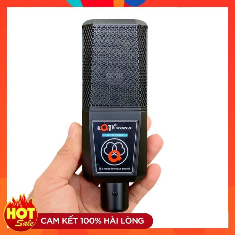 Mic Thu Âm AQTA ALC280 FREE SHIP Hàng Loại 1 Hát Cực Nhẹ . Kiểu Dáng Đầu Mic Dẹt Khá Bắt Mắt , Chất Âm Cực Hay