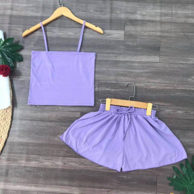 Bộ Đồ Ngủ Cotton 2 Dây Xinh