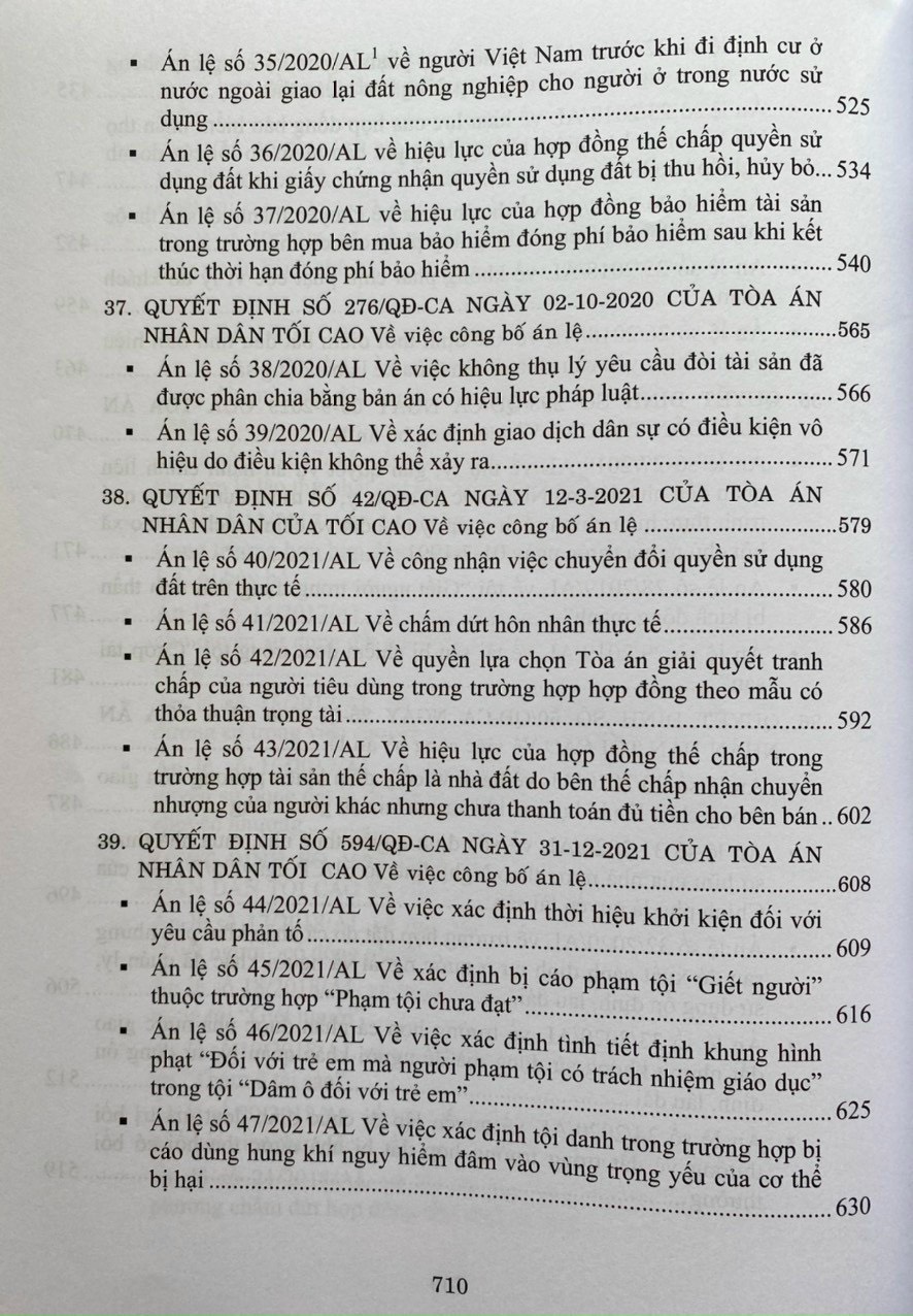 Hệ thống Án lệ và các giải đáp vướng mắc trong nghiệp vụ xét xử của Tòa án nhân dân tối cao từ năm 2016 đến nay