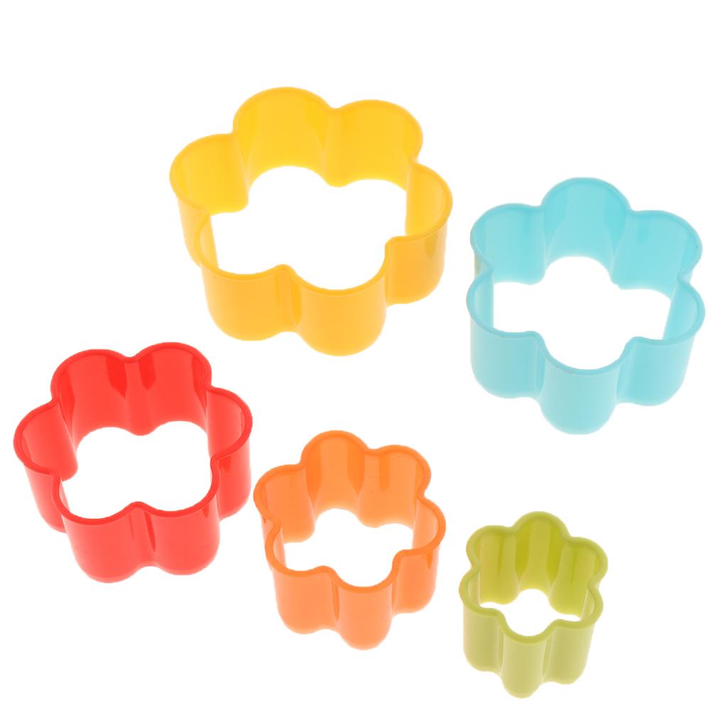 5Pcs Cookie Cutter Set Biscuit Sandwich Fondant Cake Fruit Vegetable Flower