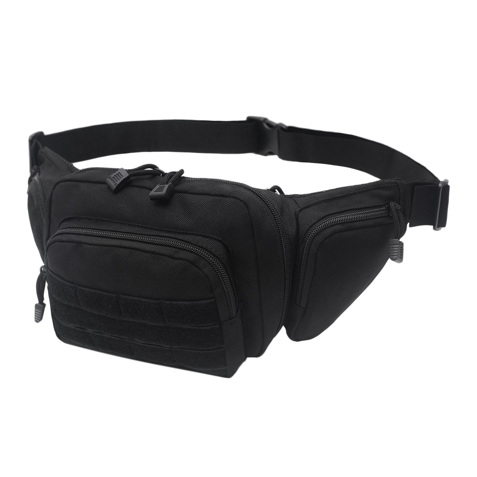 Outdoor Waist Shoulder Bag for Men Women Hiking Sling Chest Pack Crossbody Black