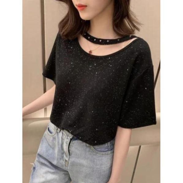 Áo cotton nhũ cách điệu