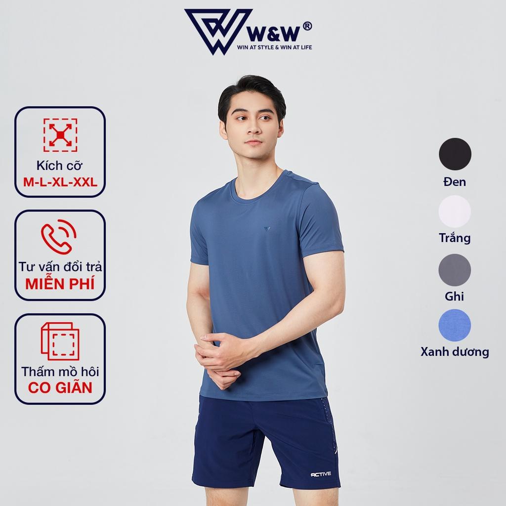 Áo Tshirt Nam Tay Ngắn W&amp;W Chất Vải Coolmax Cao Cấp, Thoáng Khí, Đanh Mịn Thoải Mái Trong Mọi Hoạt Động WTS56R